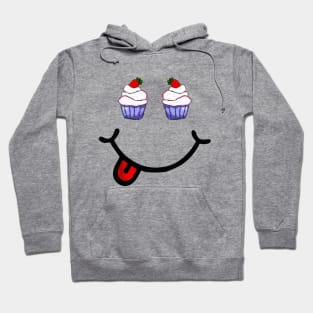 Cupcake & Smile (in the shape of a face) Hoodie